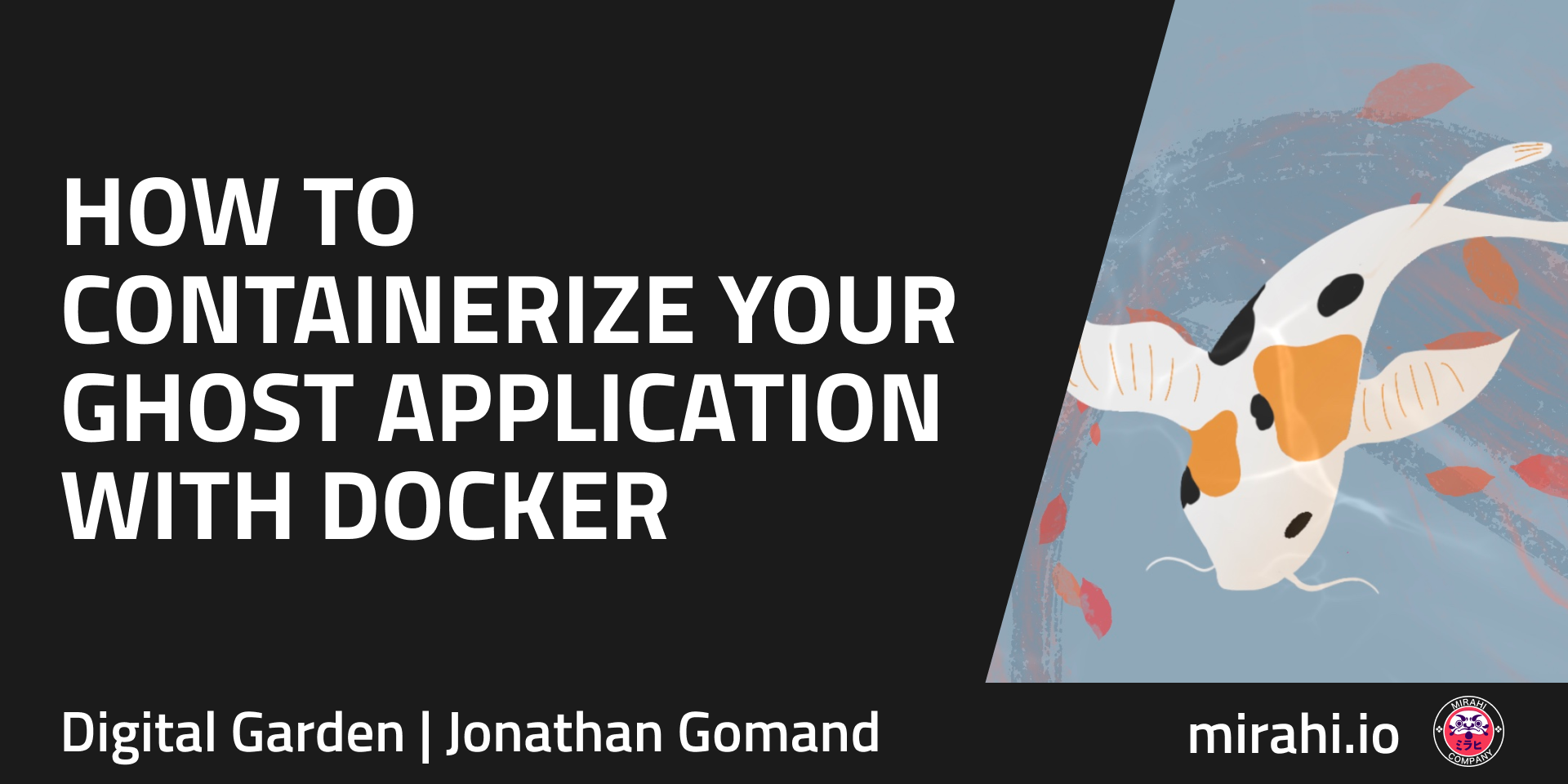 Mirahi How To Containerize Your Ghost Application With Docker